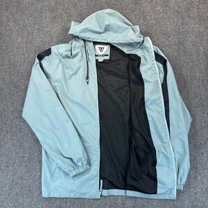 VISSLA The Trip Hooded Windbreaker Jacket VISSLA Men's M Light Blue *Read